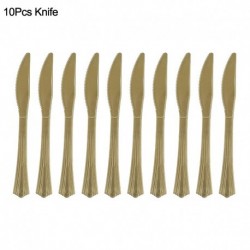 10db kés - Pöttyös eldobható evőeszköz készlet papírlemez csésze felnőtt gyerekek egyszarvú születésnapi party