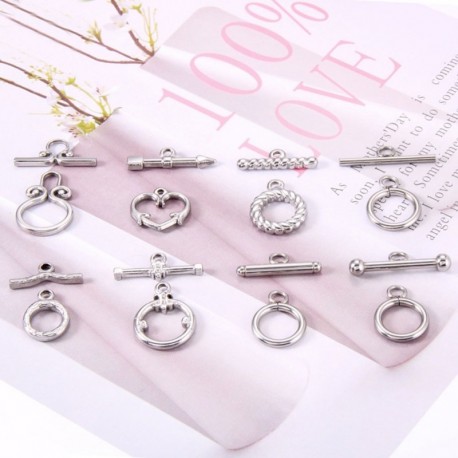 4db/készlet rozsdamentes acélból készült diy végű csattal karkötő összekötő kapocs ékszerek készítéséhez