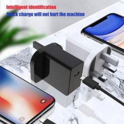 18W PD C típusú gyorstöltő adapter iPhone 11 Pro XR X Xs Max 8 gyors töltéshez UK Plug Travel PD töltőport