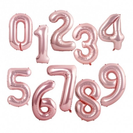 40 hüvelykes fólia születésnapi lufi léggömb szám léggömb Boldog születésnapot party dekoráció rózsa arany