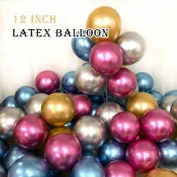 12 hüvelykes arany ezüst fekete fém latex lufi esküvői dekoráció matt hélium globos születésnapi party dekoráció