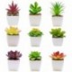 Mesterséges növények cserépszimulációs pozsgás növényekkel Mini bonsai cserepes, zöld hamis növények asztaldísz
