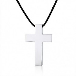 Fém szín: 30mmX50mm - Klasszikus Férfi Kereszt Medál Nyaklánc Férfi Fekete Rozsdamentes Acél Link Lánc Nyaklánc