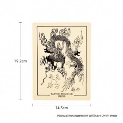 Szín: 05 - 1db tetoválási gyakorló bőr, kettős mintás tetoválás kezdő bőrének gyakorlása üres, kétoldalas hamis