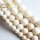 Cikk átmérője: 6mm 62db gyöngy - 6/8/10/12mm természetes elefántcsont fehér kagyló kerek laza gyöngyök
