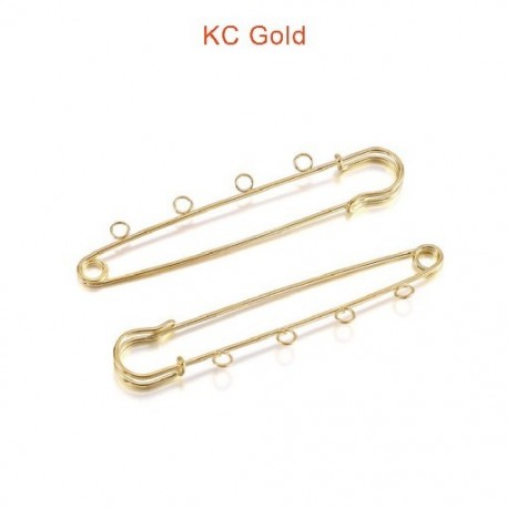 Szín: bronz - 10db/tétel Biztonsági brosstű Alaptartozékok barkács ékszerkészítéshez 50/80/90mm esküvői tű