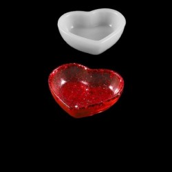 Szín: Szív alakú - Szív és szögletes edény szilikon forma epoxi formák ékszerekhez fülbevaló nyaklánc kézműves