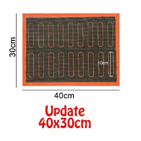 Szín: Frissítve 40x30cm - Perforált szilikon sütőszőnyeg tapadásmentes sütőlapos sütőlap péksütemény pékáru