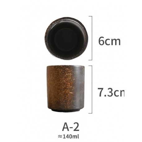 Szín: A-2-140ML - 140 ml 185 ml japán stílusú teáscsésze vizes teáscsésze konyhai ivópohár Kőedény kerámia Kézzel