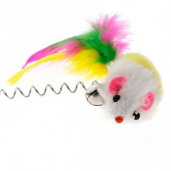 1db Vicces macska kisállat játék Véletlenszerű színes Plüss Egér Macska Játék