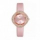 Szín: rózsaszín - Alkalmi divat, friss pu öv szirom gyémánt női diák kvarc óra temperamentum trend