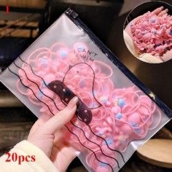 Szín: 1 - 1/20/40 DB Gyermek hajkiegészítők Rajzfilm virág gumiszalagok Elasztikus hajgumik Nylon Scrunchie Pack Hajkötők