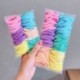 Szín: 1 - 100db/50db Női Lány Scrunchies Pack Elasztikus Hajpántok 3,5cm Tömör hajkötőkötelek Fejfedő Gumi