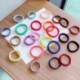 Szín: 1 - 100db/50db Női Lány Scrunchies Pack Elasztikus Hajpántok 3,5cm Tömör hajkötőkötelek Fejfedő Gumi