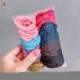 Szín: 4 - 100db/50db Női Lány Scrunchies Pack Elasztikus Hajpántok 3,5cm Tömör hajkötőkötelek Fejfedő Gumi