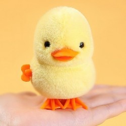 Szín: sárga - Sárga ugráló csirke óraszerkezetes sétáló szimulációs plüssjáték