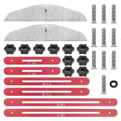 Szín: Piros készlet - Lépcsőfokmérő polc elrendezési eszköz Állítható lépcső mérő vonalzó Otthoni lépcső