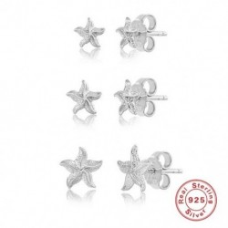 6 - 3db/szett Csillag virág cirkon fülbevaló nőknek 925 sterling ezüst fülbevaló karika Pendientes Plata esküvői