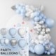 Szín: léggömbfüzér 2 - Macaron Blue Balloon Garland Arch Kit ezüst konfetti gömb készlet esküvői dekorációhoz