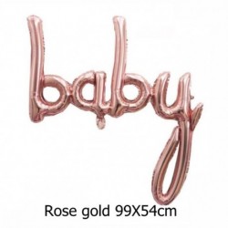 Szín: rose gold baby - 1 db rózsaarany összefűzött léggömb ONE fiú lány baba óriás betűs léggömb 1. születésnapi