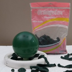 Szín: Sötétzöld - 30/50/100 DB kis léggömbök 5 hüvelykes Macaron kerek fém latex léggömb esküvői születésnapi