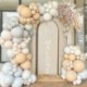 Szín: stílus 2 - Retro sárgabarack lufi koszorúív készlet króm arany konfetti ballonkészlettel esküvői születésnapi