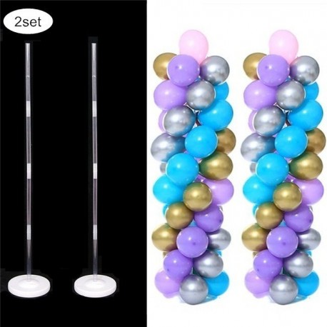 Szín: léggömbök oszlop - 1 készlet léggömbök ív léggömb oszlop állvány pálca léggömb asztali állvány