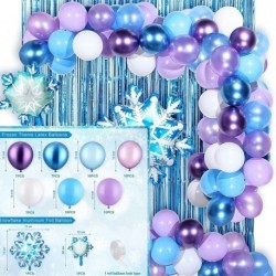 Szín: készlet 6 - Ice Snow Frozen Theme léggömbök Garland Arch Kit Hópehely fólia ballon születésnapi partira