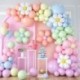 Szín: készlet 3 - Daisy Balloons Garland Arch Kit Macaron Pink Sárga Latex Ballon Szett Esküvői Születésnapi Party