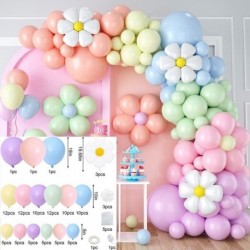 Szín: készlet 2 - Daisy Balloons Garland Arch Kit Macaron Pink Sárga Latex Ballon Szett Esküvői Születésnapi Party