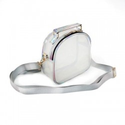 Szín: matt fehér - Új lézeres átlátszó Messenger válltáska Divatos pénztárcák Egyszerű PVC zselés táska nőknek